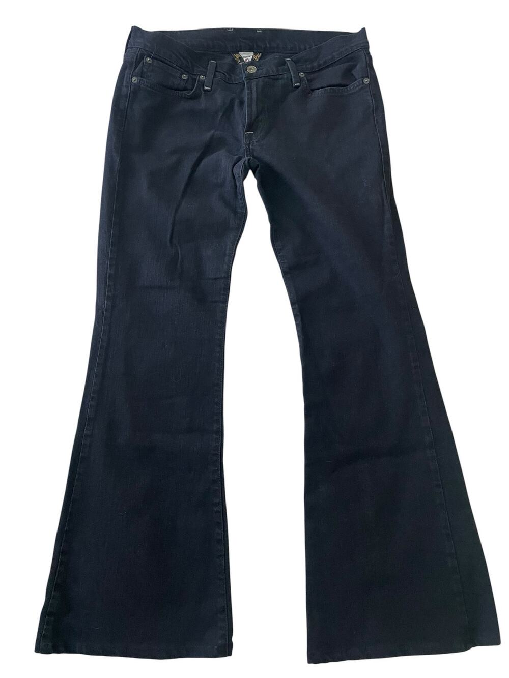 Vintage Lucky Brand Made in USA Y2K Black Flare Leg Jeans Size 10/30
